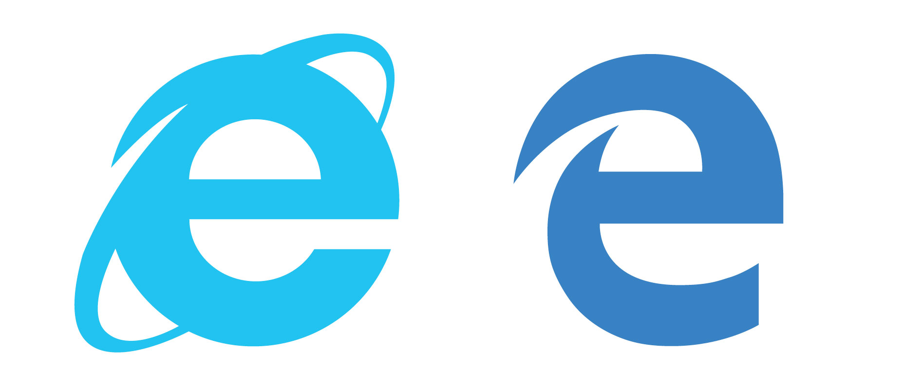 Internet Explorer and Microsoft Edge logos